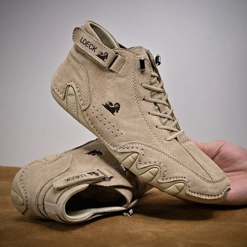 2023 Velcro Italian Handmade Suede High Boots