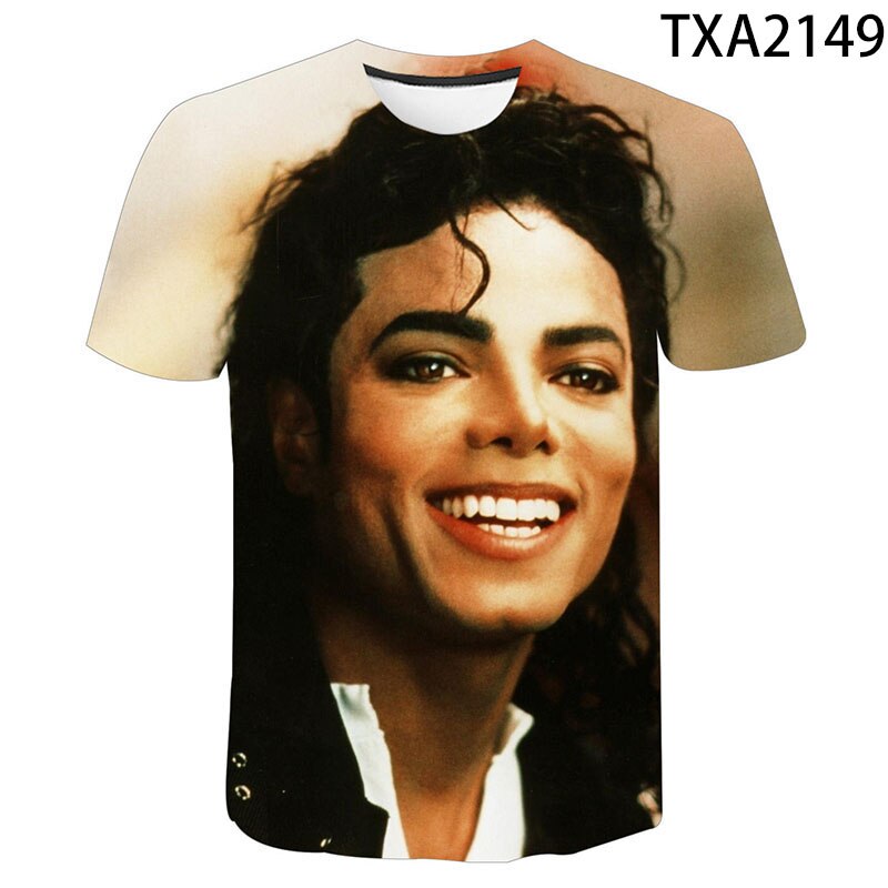 2022 klassische Michael Jackson Men'S 3d Gedruckt T-Shirt Unisex Hip Hop Streetwear Sommer Casual Top Pop Musik König Muster