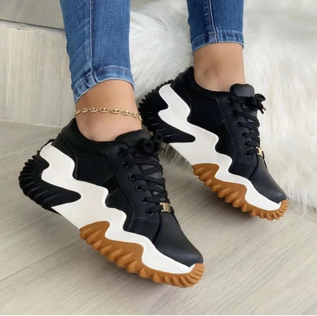 Women  Lace-up Sneakers