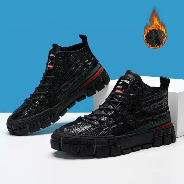 High-top Leather Men's Sneakers