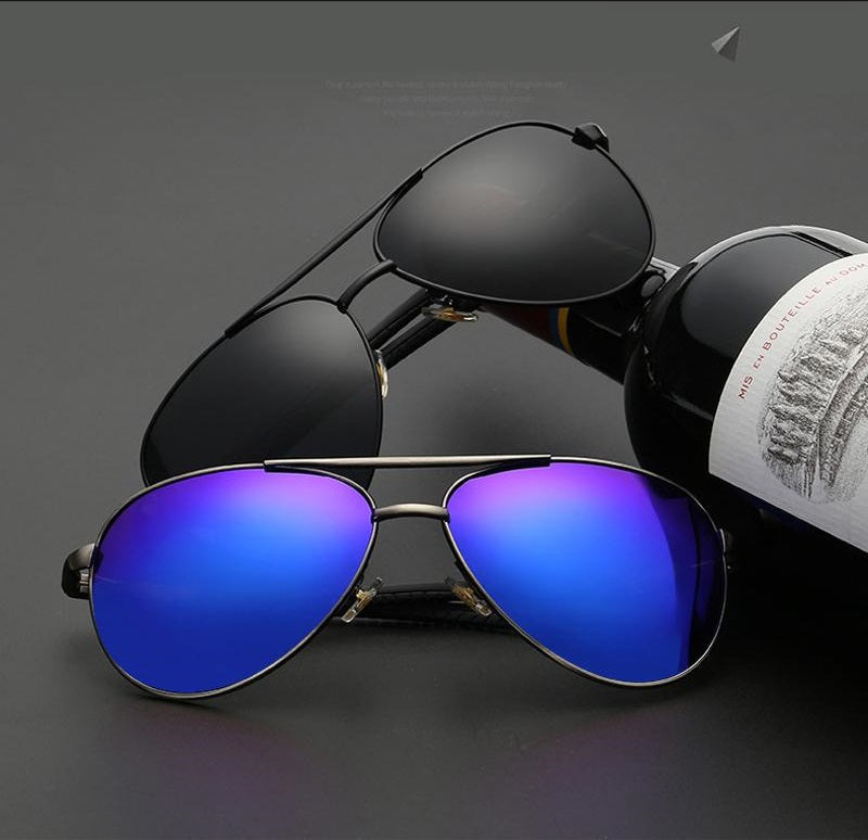 Polarized Aviator-Style Driving Sunglasses