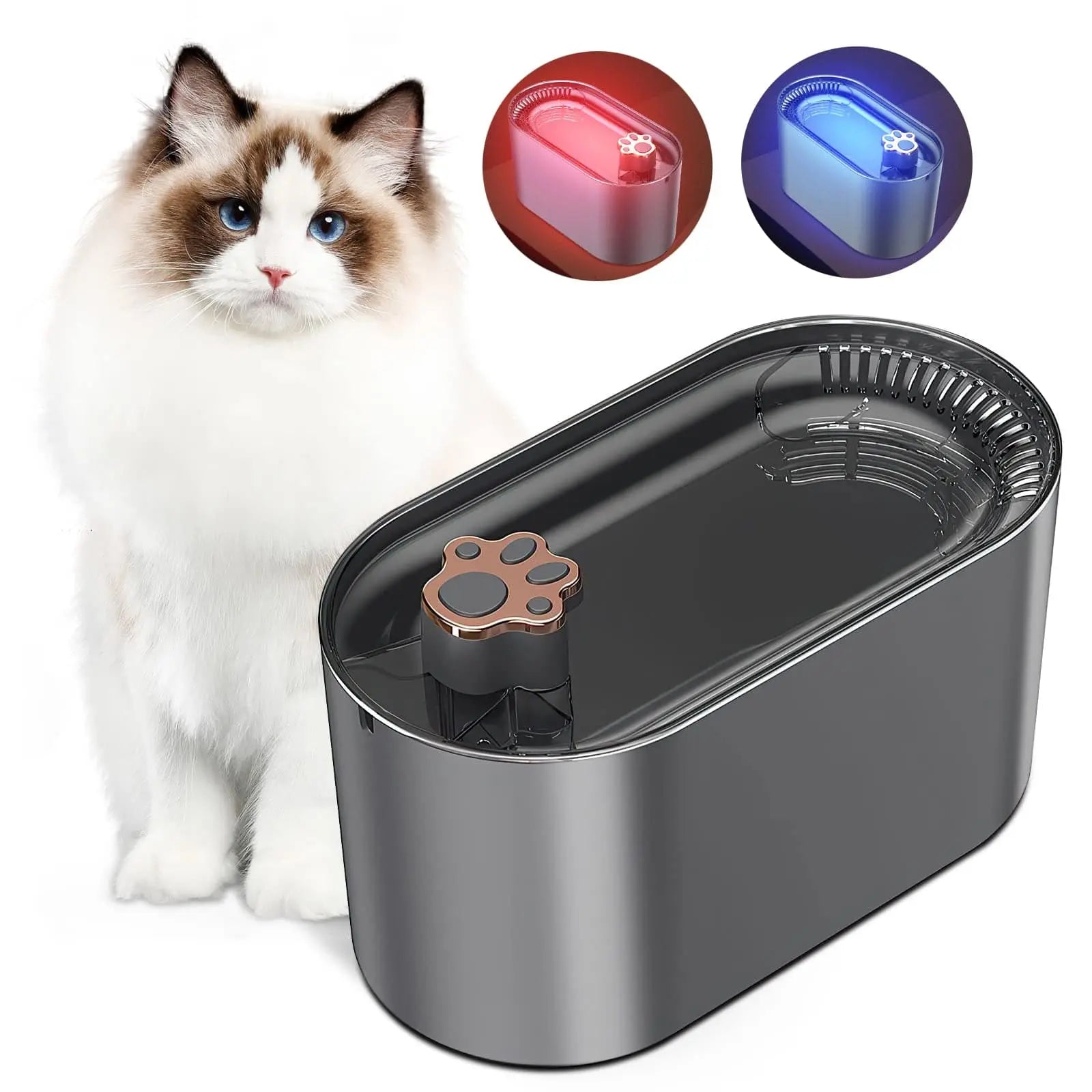 3L Automatic Pet Water Fountain...Ultra-Quiet w/ LED Light