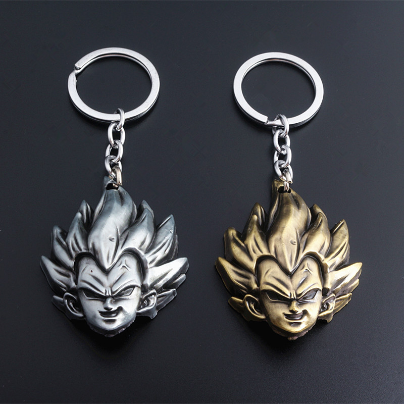 Anime Peripheral Dragon Ball Saiyan Goku Vegeta Keychain Cartoon Character Mask Gift Pendant