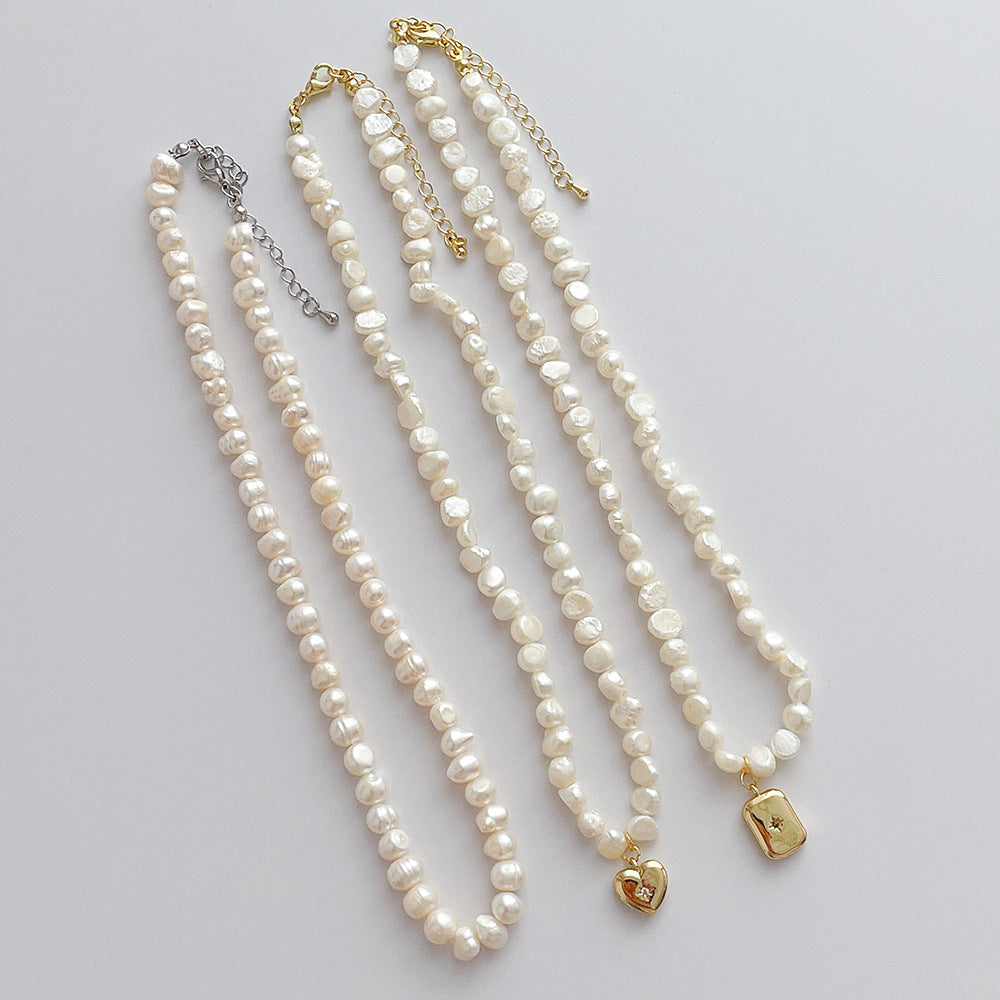 Barocke Süßwasser Zirkon Perle Halskette