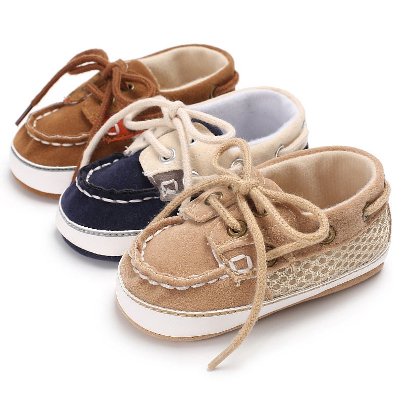 Soft Sole Toddler Sneaker for Baby Boy and Girls- 0-18 months- Crib Shoe Dude - Boat Shoes and Loafers
