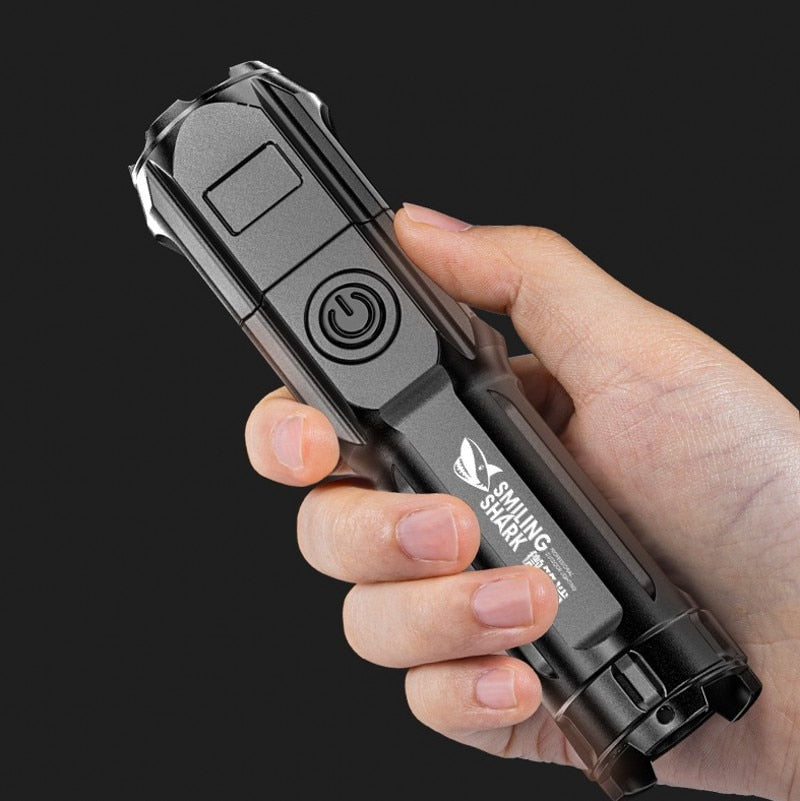 Rechargeable Zoom Super Strong Flashlight