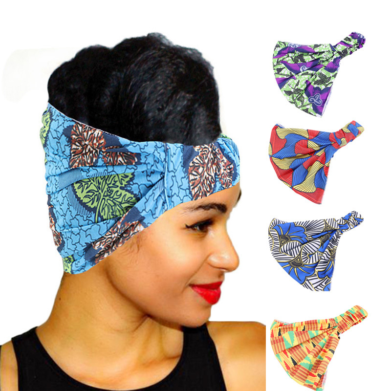 African print wide headband, hair tie, women's headscarf, European and American popular headwear TD-184B