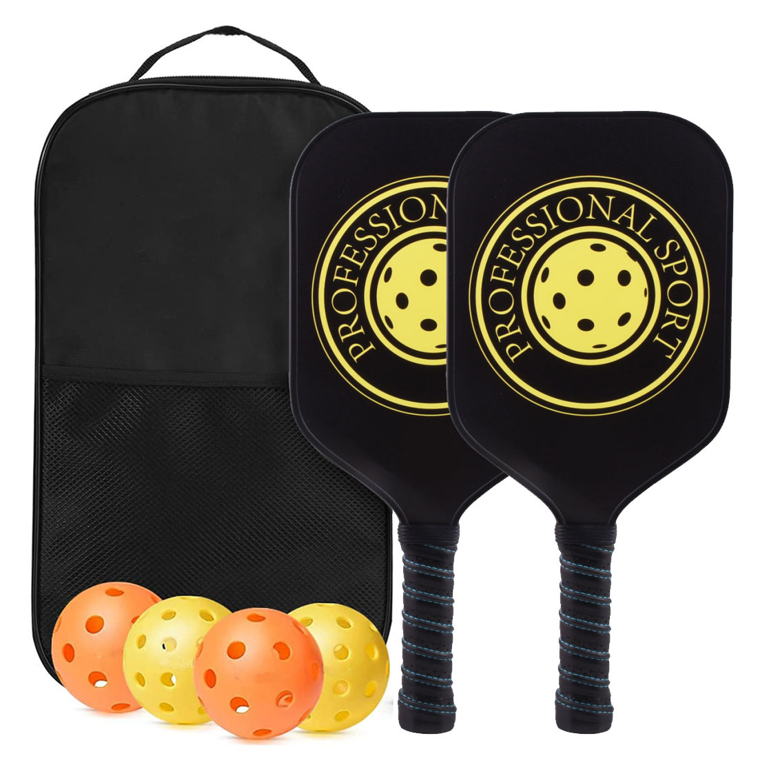 Carbon fiber aramid peak racket Pickleball Paddles PP honeycomb UV printed racket set