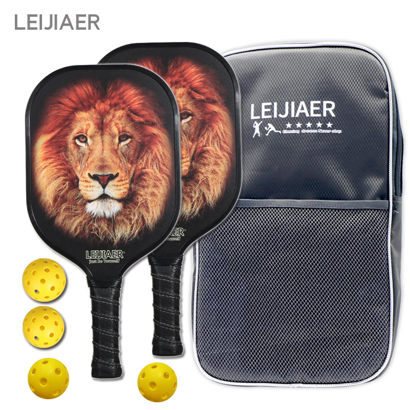 Leijiaer Hot Sale Carbon PickRacket Honeycomb Core UV Print Racket 4 Ball Usapa Pickleball