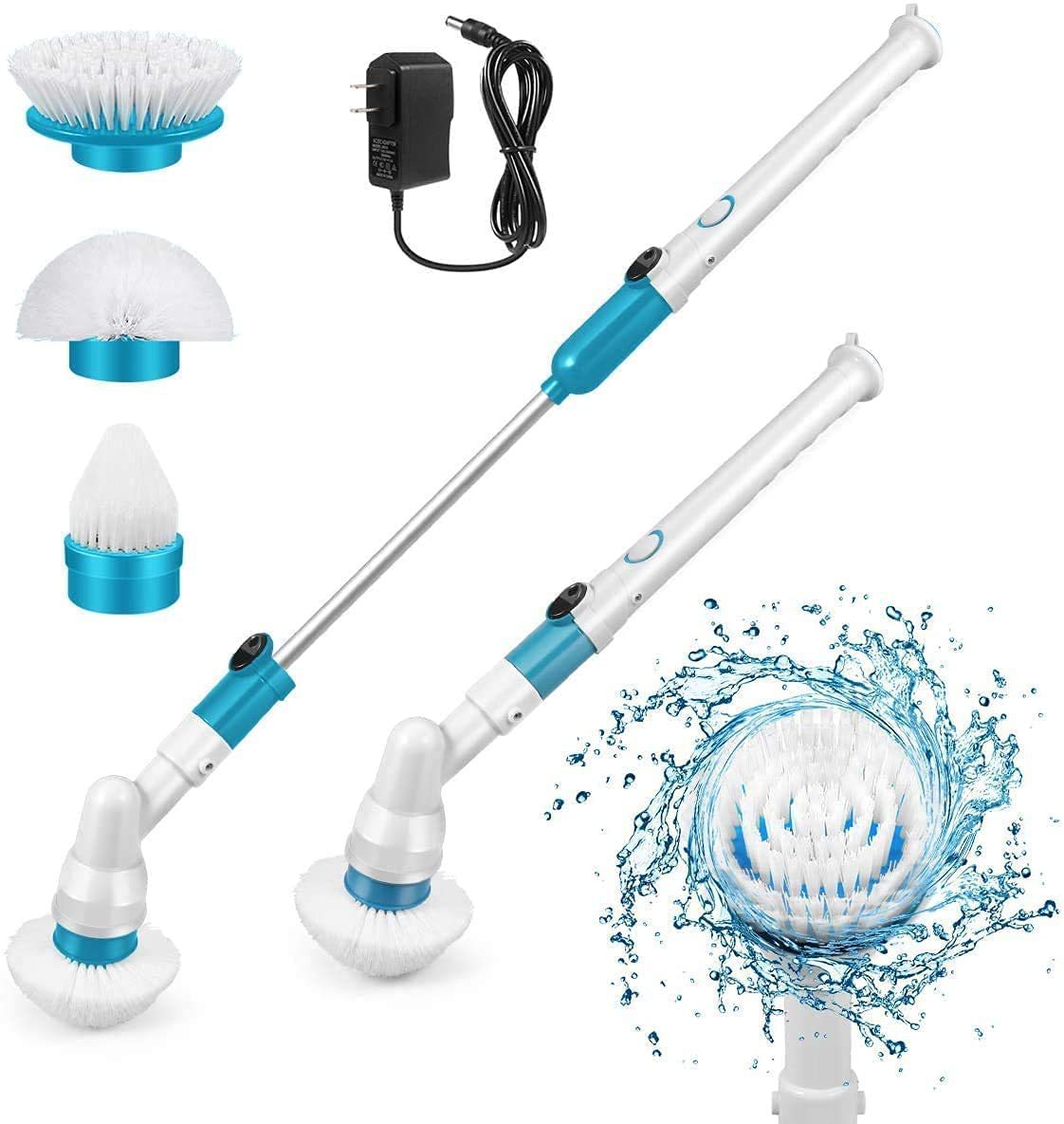 Cross-border wireless multi-function electric cleaning brush hand-held long handle automatic rotation telescopic cleaning bathroom brush floor brush
