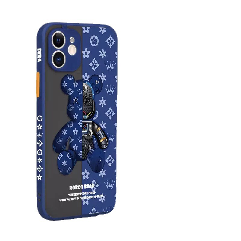 iPhone 14 matte silicone skin feel phone case Apple 13 painted violent bear XS MAX suitable for 12 protective cases