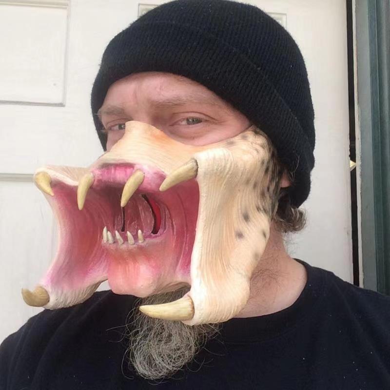 3D Mask Iron Blood Warrior Mask Mask Dog Ape Dinosaur Animal Latex Half Face Mask