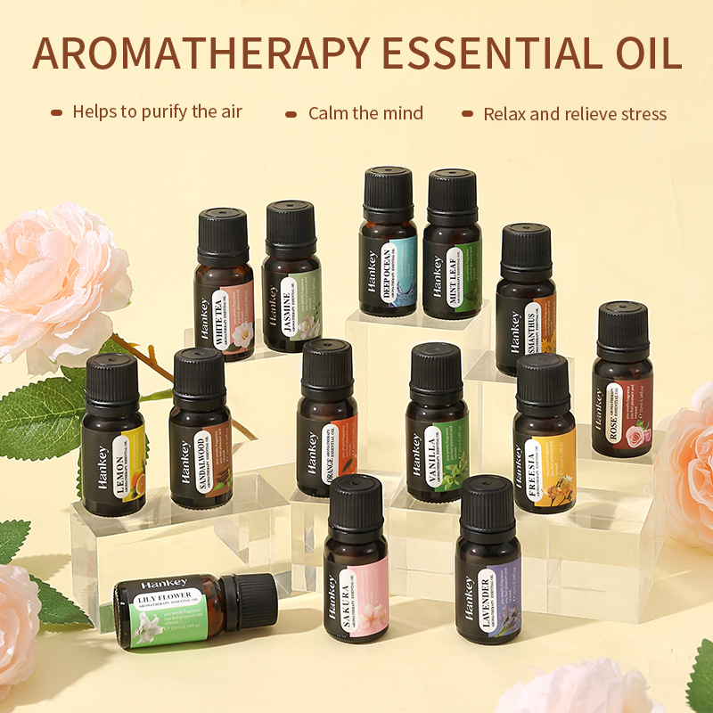 Wholesale of cross-border foreign trade aromatherapy essential oils, indoor long-lasting fragrance, fresh air, water-soluble aromatherapy plant essential oils