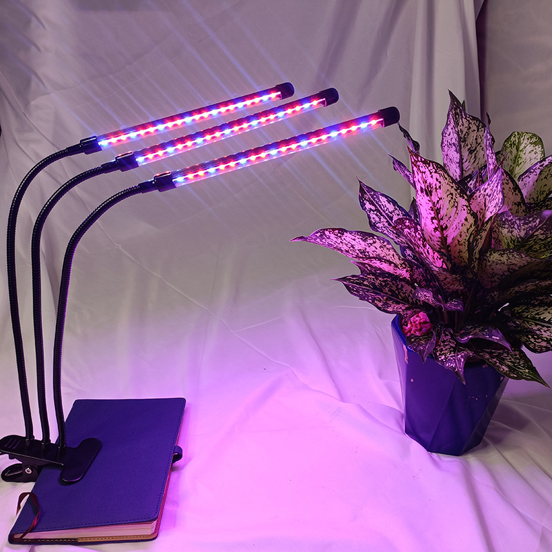 led clip plant growth light Full Spectrum timing dimming indoor fleshy flower seedling plant fill light
