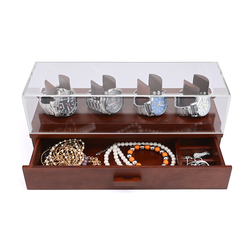 New spot military knife walnut watch storage box, watch sunglasses display display shelf display box