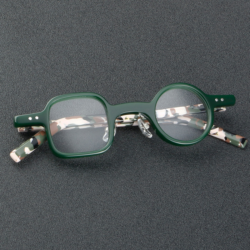 one round one square matching myopia frame, Danyang spot vintage glasses