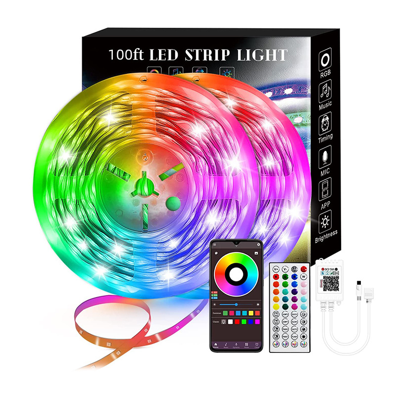Music Strip Light Set Bluetooth Smart Decoration Atmosphere Light Bar RGB Waterproof Low Voltage 12V 5050 LED Strip Light
